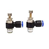 Xuro Lote de 10 racores neumáticos SL6-1 de 1/8