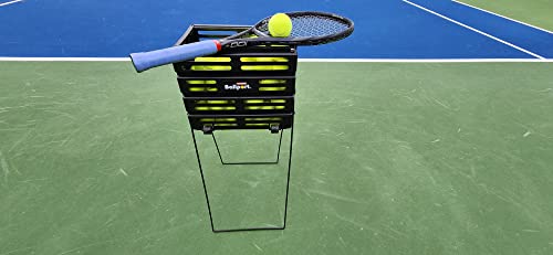 Tourna Ballport Deluxe Tennis Ball Hopper With Wheels - Blue #TOP6