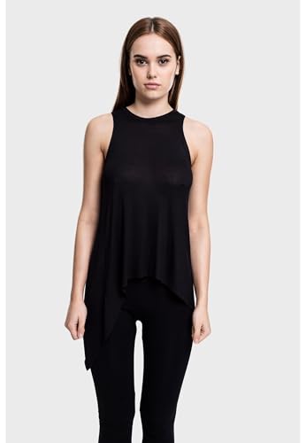 Urban Classics Ladies Hilo Viscose Top Donna Top Nero Xl 100% Viscosa Regular - 10