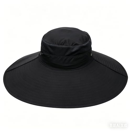Image of HUAMULAN Wide Brim Sun Hats Men and Women Bucket Safari Fishing Hat for Hiking Garden Lawn Work Camping Outdoor