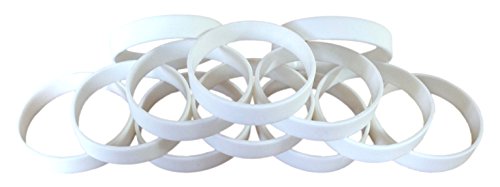 Image of TheAwristocrat 1 Dozen (12) Multi-Pack Blank Rubber Wristbands Silicone Bracelets - Select from a Variety of Colors