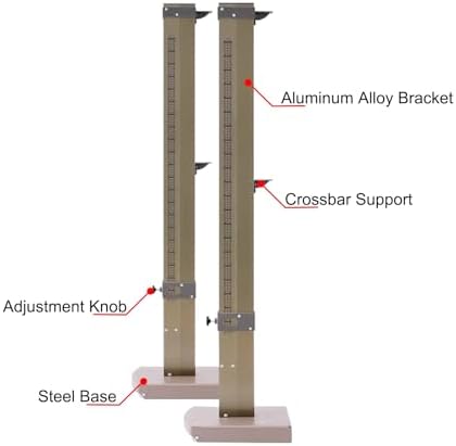 Professional Aluminum High Jump Stand, Adjustable Height 90-250cm, Track and Field Training Equipment for School and Club, Excluding Crossbars