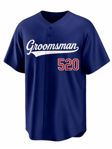 Custom Baseball Jersey - Personalized Groom Groomsmen Best Man Jersey, Bachelor Party Wedding Bride and Groom Shirts miniatura 1