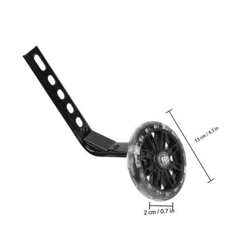 Ruedas de Entrenamiento para Bicicleta de 12 a 20 Pulgadas, Estabilizadores Auxiliares Negros con Luz Intermitente, 2 piezas, Accesorios para Equilibrio y Seguridad miniatura 2
