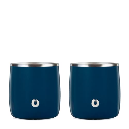 Snowfox vacuum insulated whiskey rocks glasses, set of 2