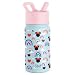 Simple Modern 14oz Disney Summit Kids Water Bottles with Straw Lid Sippy Cup - Dishwasher Safe Vacuum Insulated Tumbler Double Wall Travel Mug 18/8 Stainless Steel Flask - Disney: Minnie Rainbows