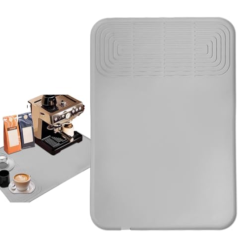 Generico Alfombrilla de silicona para cafetería, bandeja de secado, con bordes elevados para debajo de la máquina de café, 60 x 40 cm – Para mostrador de cocina, bar, cafetería, máquina de hielo, mesa