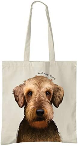 Personalised Dog Natural Cotton Tote Bag - Customised Pet Owner Gift - Pick a Breed & Add a Name