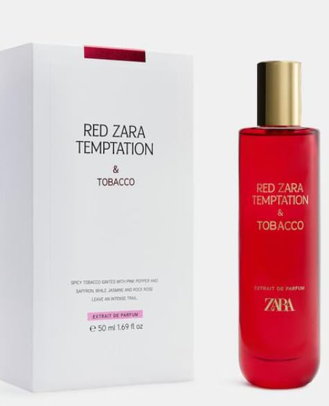 ZARAA Red Temptation Tobacco Extrait de Parfum for Men 1.7 fl oz / 50 mL