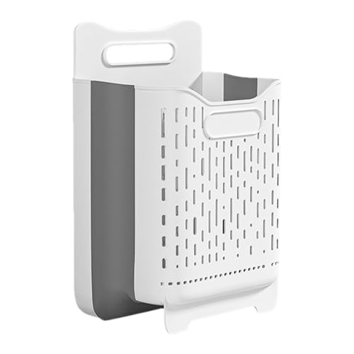 Cesto para colgar la colada, cesta de la colada de pared, cesta de lavandería con drenaje para colgar, cesta grande para la colada para dormitorio, casa, cuarto de lavado, cuarto de baño.