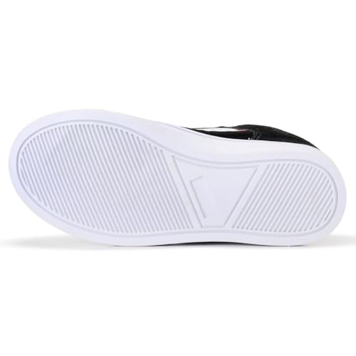 Tênis Skate Skatista Masculino Feminino Camurça Preto Branco Sola Colada Costurada (Branco/Preto/Ver
