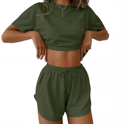 Image of Ekouaer Womens Pajama Sets Sexy Lounge Sets Side Split Short Pj Sets Cute Pjs 2 Piece Comfy Sleepwear Loungewear