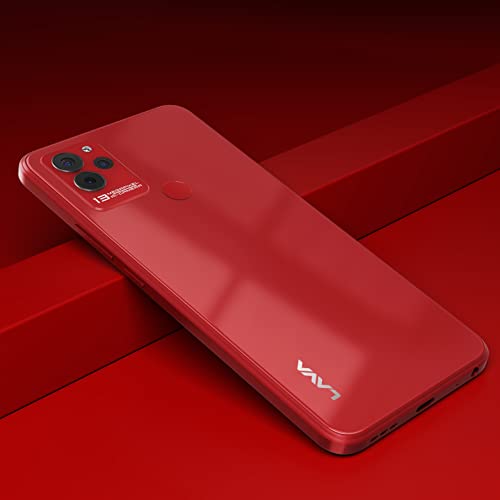 Image of Lava Blaze (Glass Red, 3GB RAM, 64GB Storage)| Premium Glass Back Design| 13 MP AI Triple Camera |Fingerprint Sensor| 5000 mAh Battery| Upto 6GB Expandable RAM