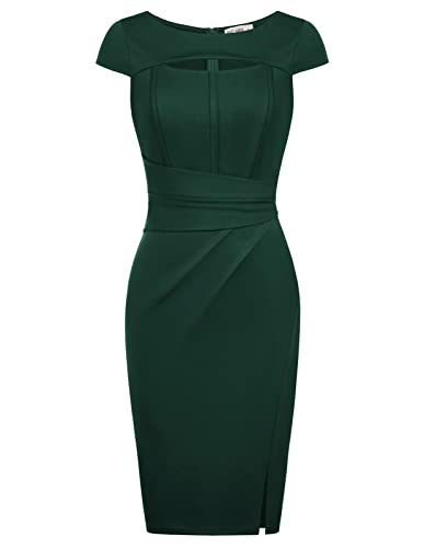 GRACE KARIN Damen Bodycon Bleistiftkleid Elegant Armslos Business Kleider...