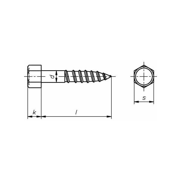 Reidl Sechskant Holzschrauben 7 x 140 mm DIN 571 A2 blank 100 Stück – Bild 5