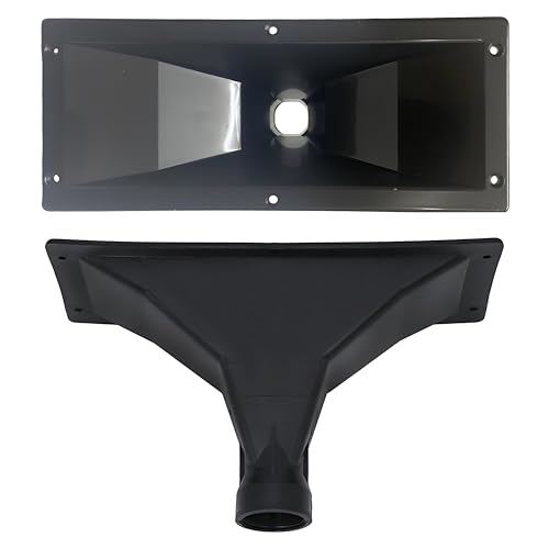 2Pcs Screw-On Horn Tweeter Tube, 262mm x 109mm ABS Phase Stage Horn Speaker Horn Treble Speaker, Throat Diameter 1.02“