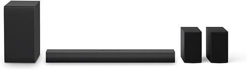 LG DS40TR Soundbar, Bluetooth, 400 W, 4.1 Canali con Subwoofer, Altoparlanti posteriori, Dolby Digital, DTS Digital Surround, Nero