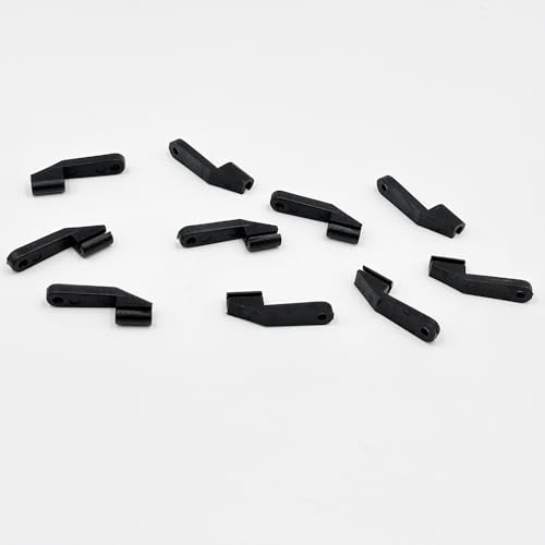 10PCS RC Airplane Plastic Swing Keepers Fits 2mm Rod for RC Plane Aircraft DIY Model Plane Replacement Parts (2mm Black)