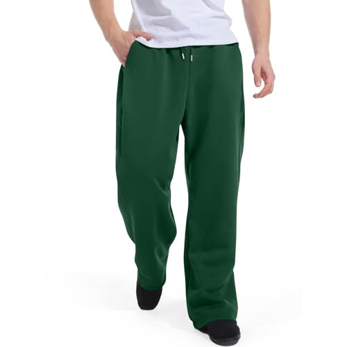 Baggy Sweatpants Men Wide Leg Drawstring Waist Loose Sweatpant with Pockets2