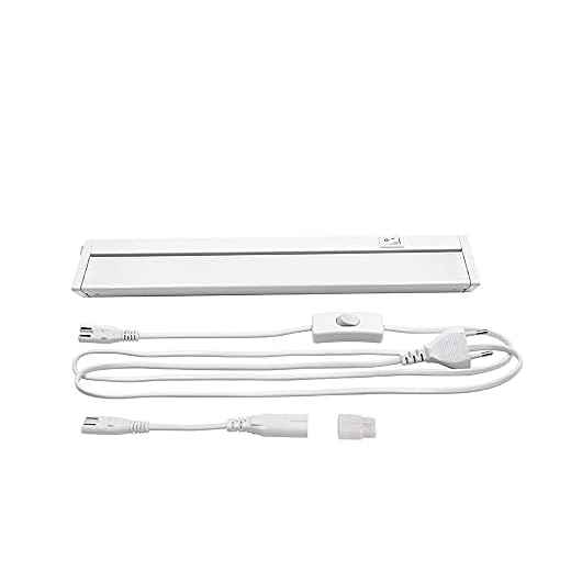 Lampara Aplique de Pared Encimera Cocina de LED Lampara de Espejo Baño LED Giratoria Longitud 348MM 5W Luz Blanca 4000K, Lámpara con Interruptor y Cable de Alimentación y Enchufe de Enuotek