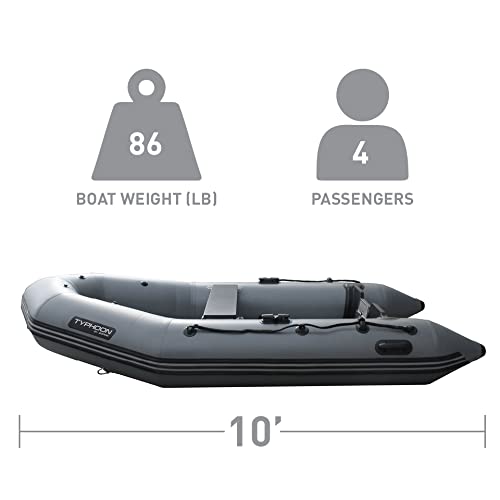 Typhoon By Zodiac 360/11.8' Aluminum Floor Inflatable Boat With Motor Mount #TOP7