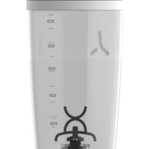 Promixx Original Shaker Bottle - Battery-powered for Smooth Protein Shakes - BPA Free, 600ml Cup (White)