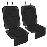 Sinvitron Car Seat Protector for Child Car Seat,Car Seat Mat for Leather Seats,Non-Slip Backing, 2 Mesh Pockets,Waterproof Seat Covers for Cars, Vehicles,Baby (2-Pack)