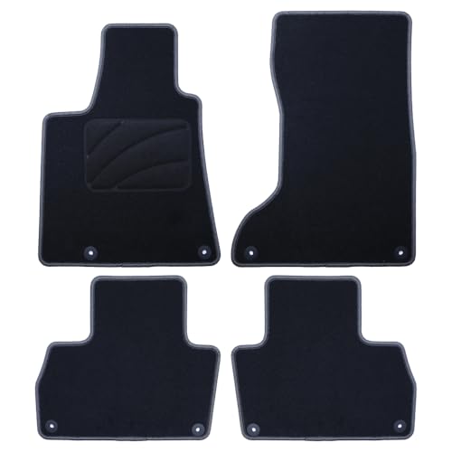 Alfombra a medida Maserati Levante SUV juego completo 5 piezas moqueta ribete gris oscuro