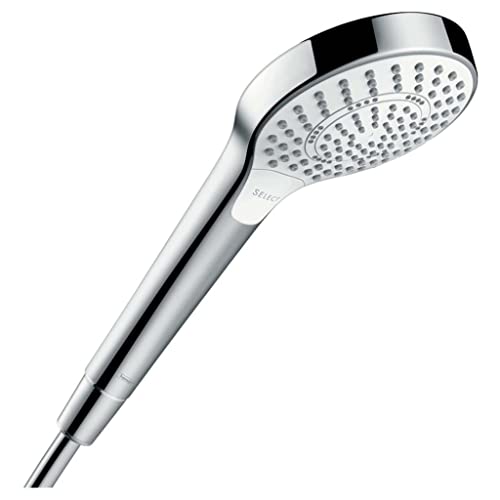 Hansgrohe 26800400 Croma Select S 110 Multi ducha de mano, 3 tipos de chorro, blanco/cromo