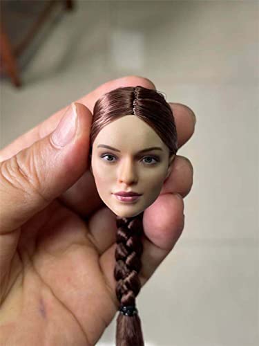 1/6 Scale Female Head Sculpt,Girl Soldier Braid Hair Head Carved For 12'' Phicen Tbleague Vc Action Figure #TOP3
