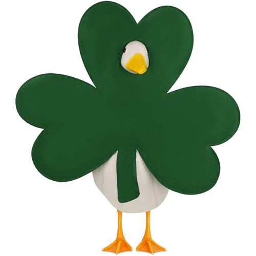 St.Patrick's Day Shamrock Goose Outift Clover Costume for Outdoor Decor