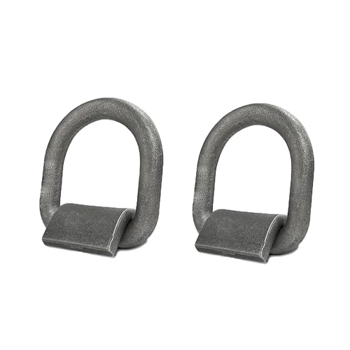 2Pcs 1/2 Heavy Duty Weld On Forged D-Ring with Welding Clip for Trailer Truck Cargo RV ATV Tiedowns Farm Applications etc. MBS:12 000 lbs