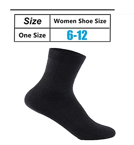 6 Pairs Womens & Men Dress Socks Crew Socks Casual Moisture Wicking Athelic Solid High Ankle2
