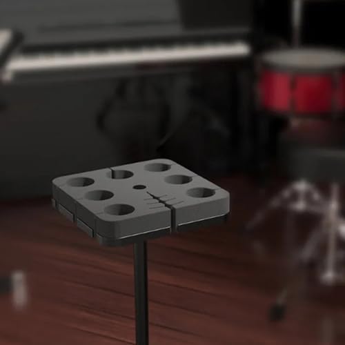 Support de micro en aluminium à 7 fentes et ceintures de câble pour studio - 4