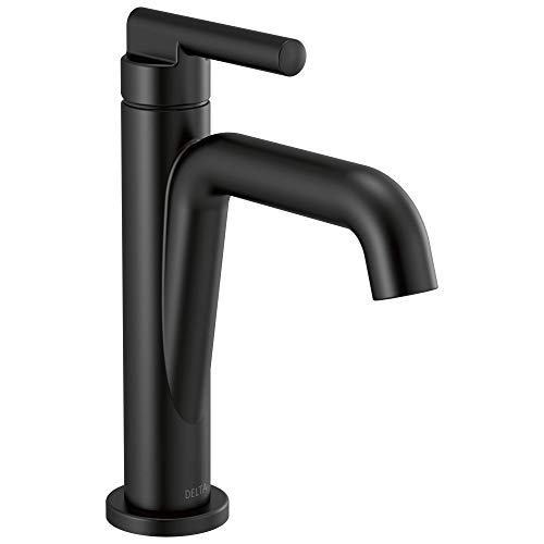 Delta Faucet Nicoli Matte Black Bathroom Faucet, Single Hole Bathroom Sink Faucet, Single Handle Bathroom Faucet, Pop-Up Drain Assembly, Matte Black 15849LF-BL by DELTA - Used condition - CA$131.84