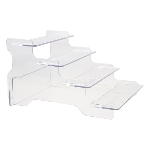 CVUTOVO 透明プラスチック模型展架 多機能ディスプレイスタンド フィギュア用オーガナイザー 軽量でコンパクトな収納ラック 家用飾り棚に