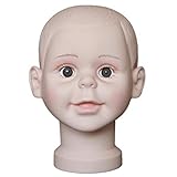 dekokopf weiß Größe: Ca. CUTICATE Kinder Mannequin Schaufenster Dekokopf Baby Kopfmodell Puppe Mütze Hüte Perückenkopf Schminkkopf zum Anzeigen von Perücken, Hüten, Brillen usw. - M