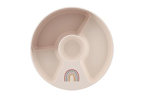 Mepal - Assiette compartimentée Mio - Bords hauts pour un ramassage aisé - Base antidérapante - Compartiment amovible pour créer 2, 3, 4 sections -...