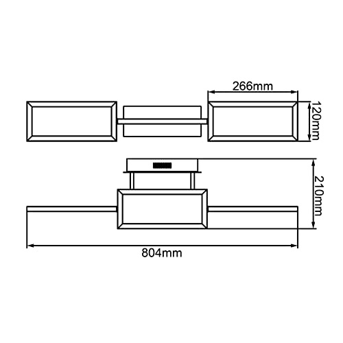Plafonnier LED 3 ampoules à intensité variable noir Brilliant de 81 cm