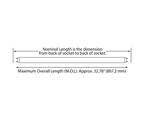 Nyll - 33 Inch/ 33" Plug & Play Led Tube - Warm White (2700K) T8 Led Lamp Directly Relamp 25-Watt Fluorescent Bulb F25T12/Ww/33 827 830 (Without Rewiring Or Modification) - Ballast Required! #TOP1