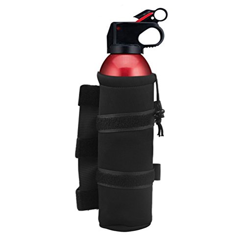 1PC Black Roll Bar 2.5 lb Fire Extinguisher Holder Bag for Jeep Wrangler Car Truck 4x4 UTV MINGLI Vehicle Extinguisher Strap Mount Bracket Strap