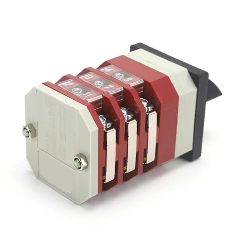 Interrupteur rotatif triphasé à cames 16A type inverseur LW12-16/YH3.3