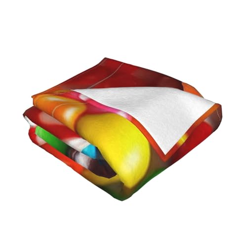 Couverture polaire bonbons colorés jeté de canapé flanelle douce couverture lit enfant