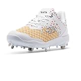 Boombah Viper Women's Metal Cleat - Ice Cream Pitching Toe Multi/Cream/Gold/White - Size 9