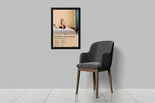 Image of BLINKART Sabrina Carpenter- emails i can't send Wall Photo Frames | Wall Art for Bedroom, Living Room, Studio or Office | Album Cover Print with Spotify Song Link QR Code | Gift for Fans - 8x12 In
