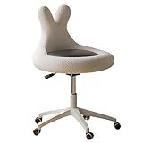 XIGOUZIQU Asiento for Tocado Altura Ajustable con Ruedas, sin Brazos, con Respaldo for Mostrador, Oficina, Tocador, Comedor for Elegir libremente(Black)