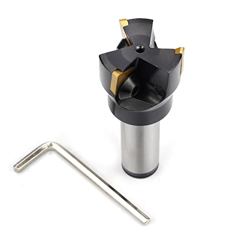 Image of OSCARBIDE Indexable End Mill TP32 3 /4 inch Shank,1-1 /2 inch Cutting Dia,3 Flutes | 3 TPCN32PDTR /TPG32 Inserts | Square Shoulder Milling | Rigid Steel Body | For Steel & Cast Iron | Smooth & Long-Lasting