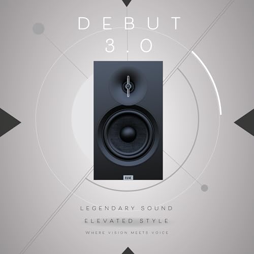 Image of ELAC Debut 3.0 DB63-BK Bookshelf Speakers, Black Ash (Pair) - 1 inch Aluminum Dome Tweeter & 6.5 inch Aramid Fiber Woofer - 2-Way Bass Reflex - 42Hz to 38KHz Response