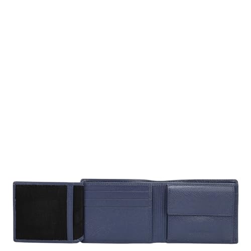 Image of Da Milano Leather RFID Wallet for Men with Multicard Slot - Blue (10287OL)