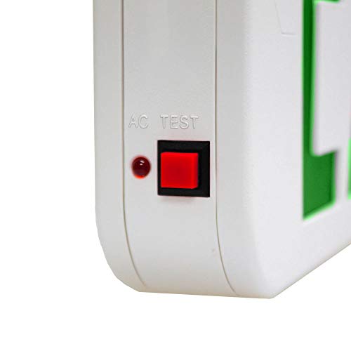 LFI Lights - 2 Pack - UL Certified - Hardwired Green LED Exit Sign, Modern Design - Battery Backup - Emergency Fire Safety - UL924 - LEDGBBJRx2